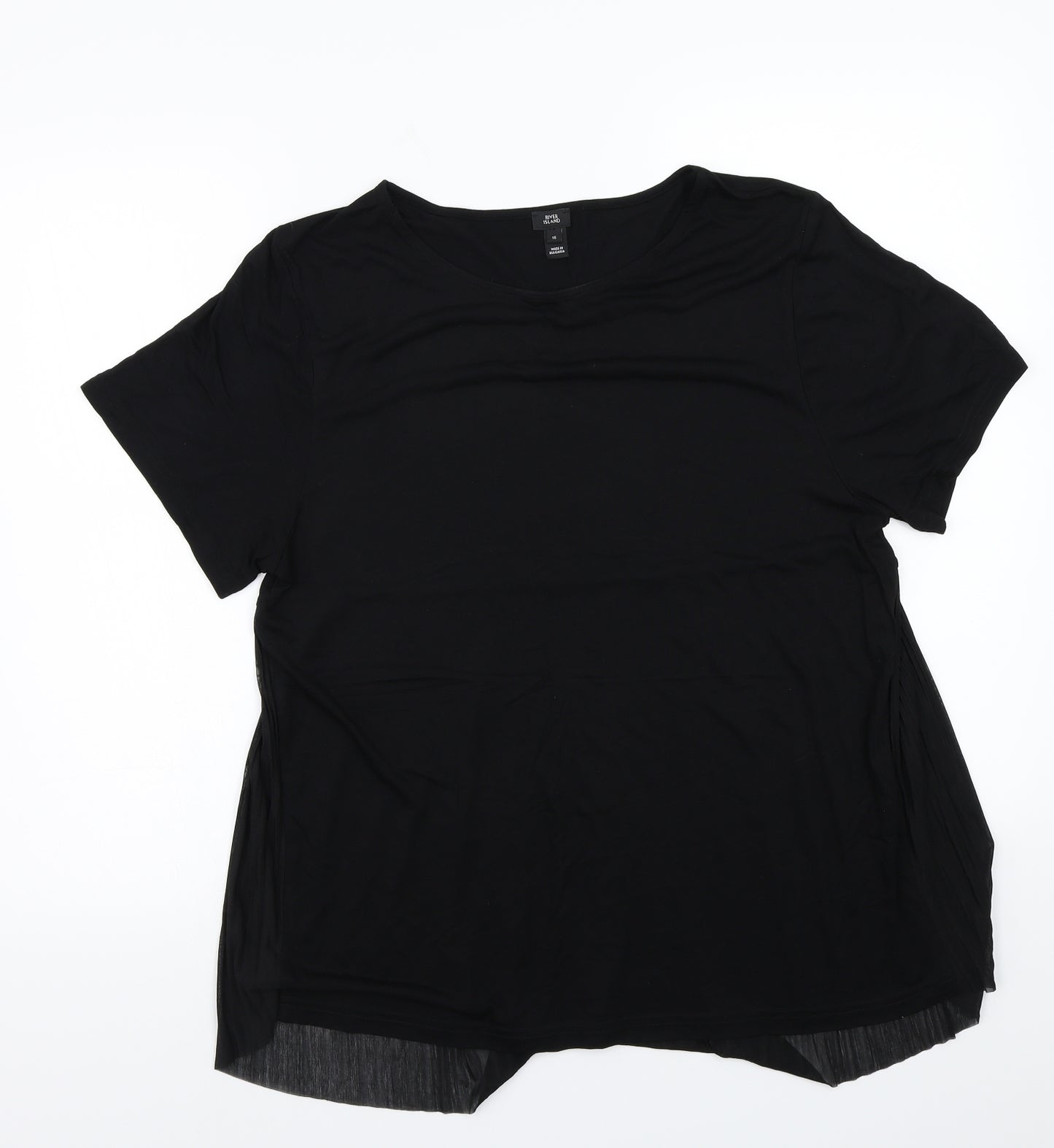 River Island Womens Black   Basic T-Shirt Size 16