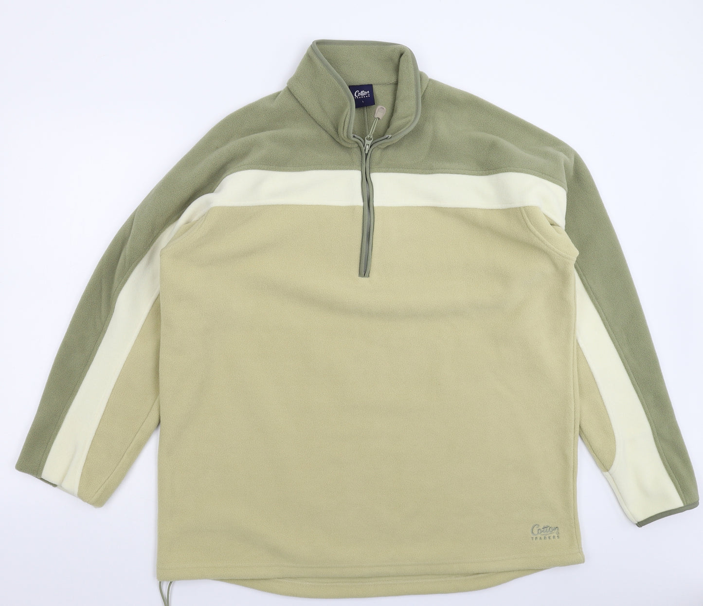 Cotton Traders Mens Beige  Fleece Jacket  Size L