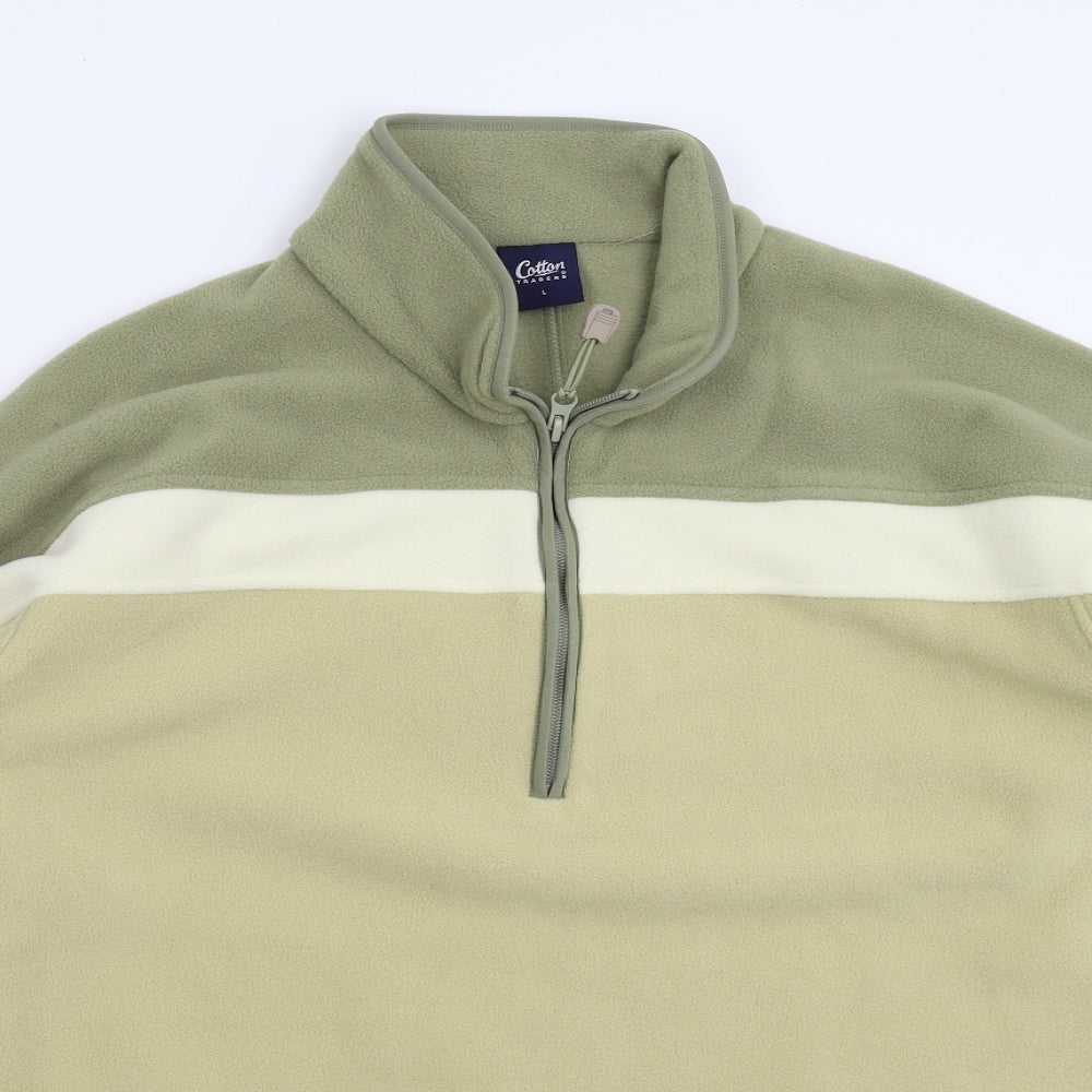 Cotton Traders Mens Beige  Fleece Jacket  Size L