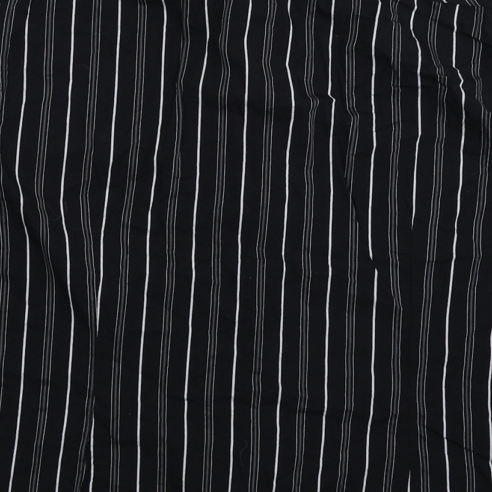 UrbanSpirit Mens Black Striped   Button-Up Size XL
