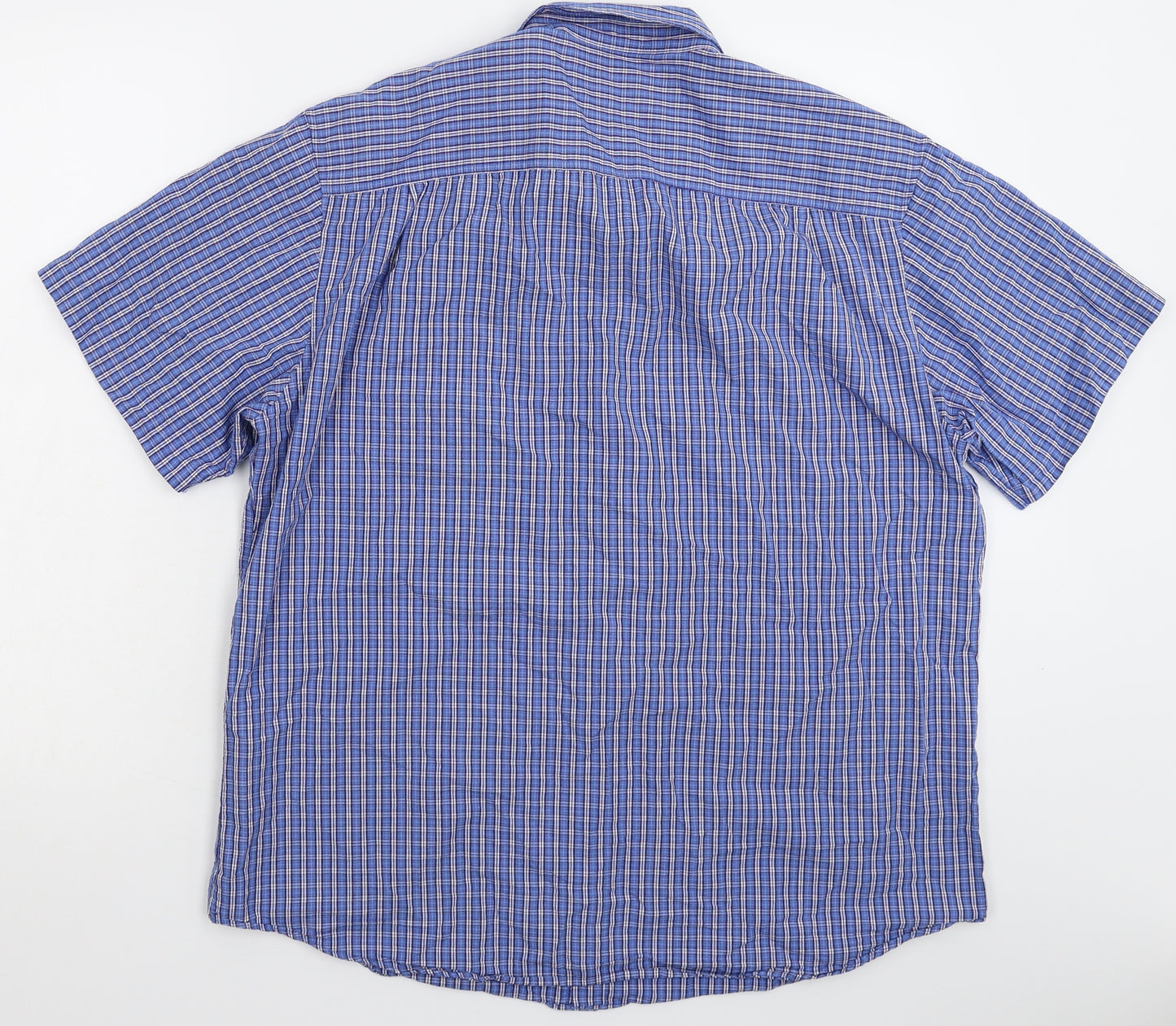 Lincoln Mens Blue Check   Button-Up Size L