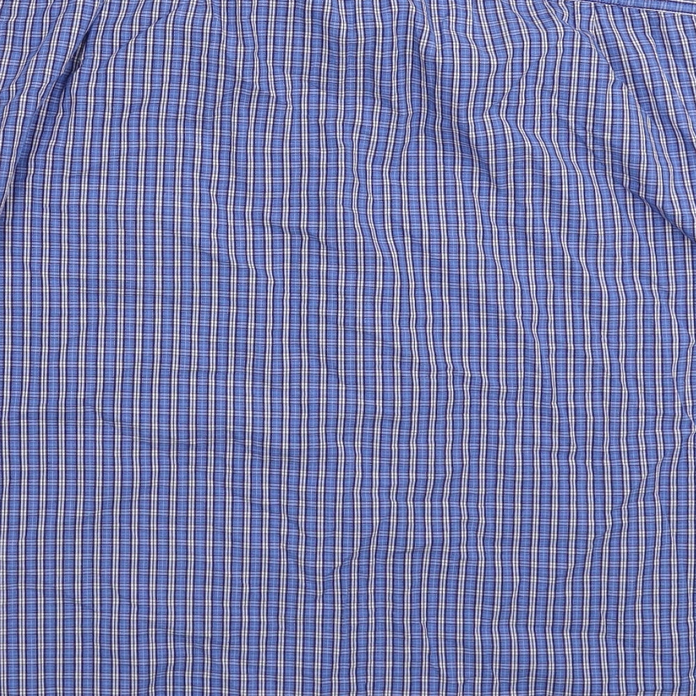 Lincoln Mens Blue Check   Button-Up Size L