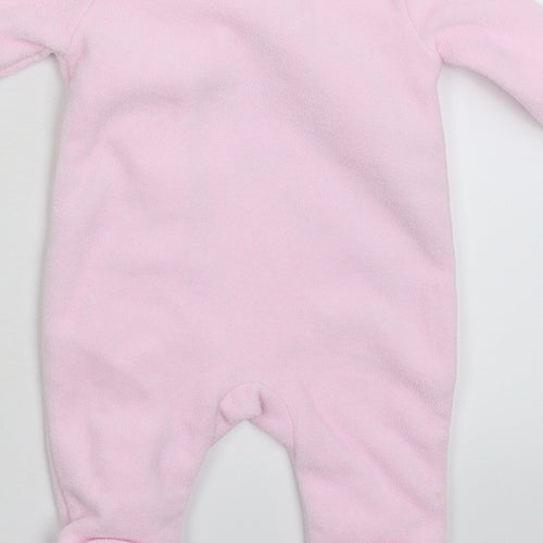 Disney Girls Pink  Fleece Babygrow One-Piece Size Newborn