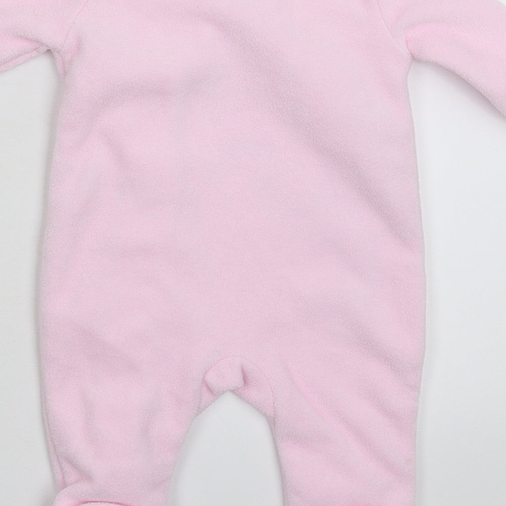 Disney Girls Pink  Fleece Babygrow One-Piece Size Newborn