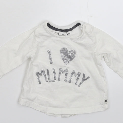 F&F Baby White   Basic T-Shirt Size 0-3 Months