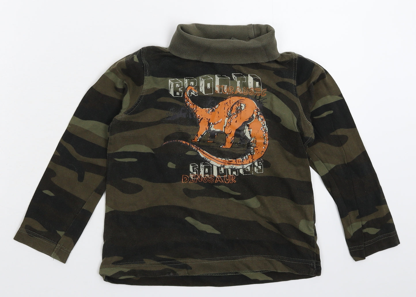 Preworn Boys Multicoloured Camouflage  Basic T-Shirt Size 4-5 Years