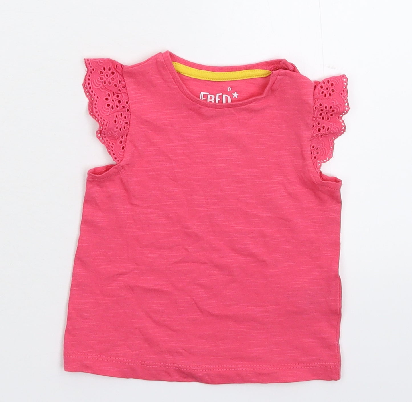 Fred & Flo Girls Pink   Basic T-Shirt Size Newborn