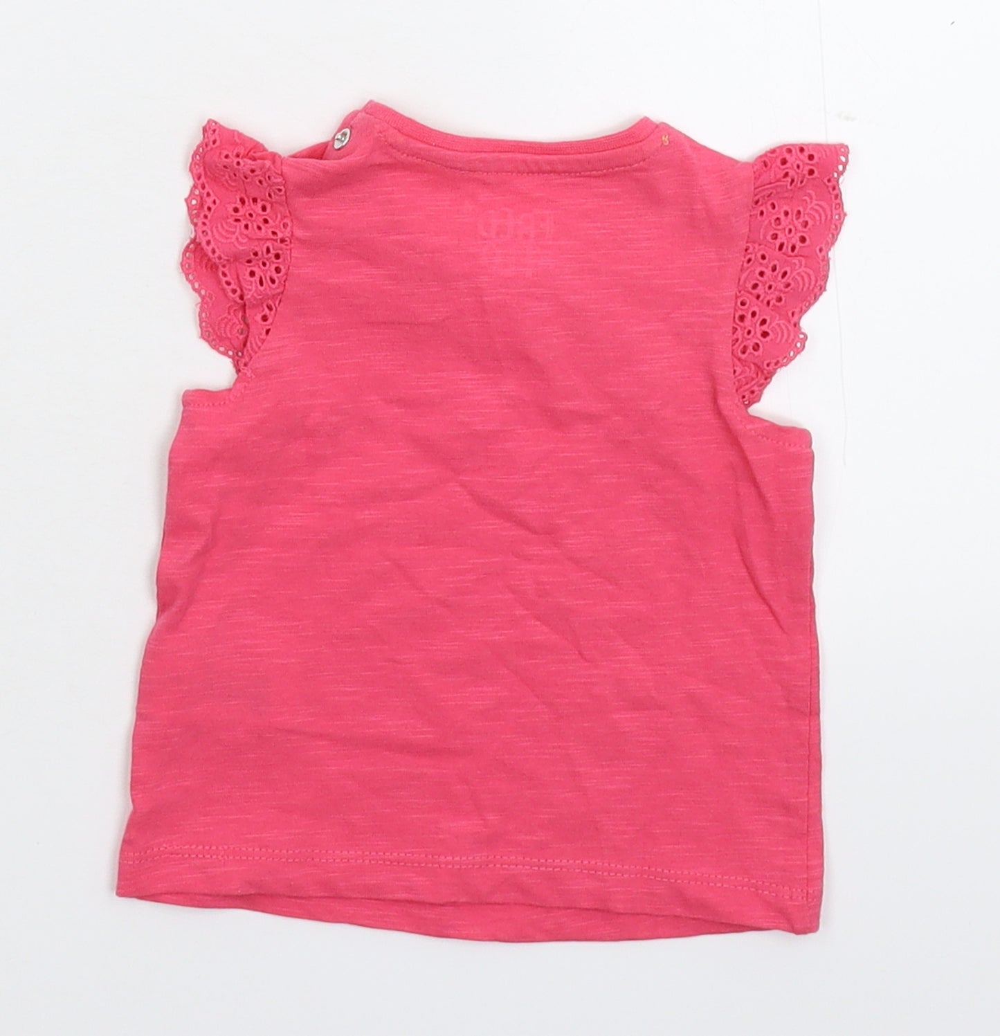 Fred & Flo Girls Pink   Basic T-Shirt Size Newborn