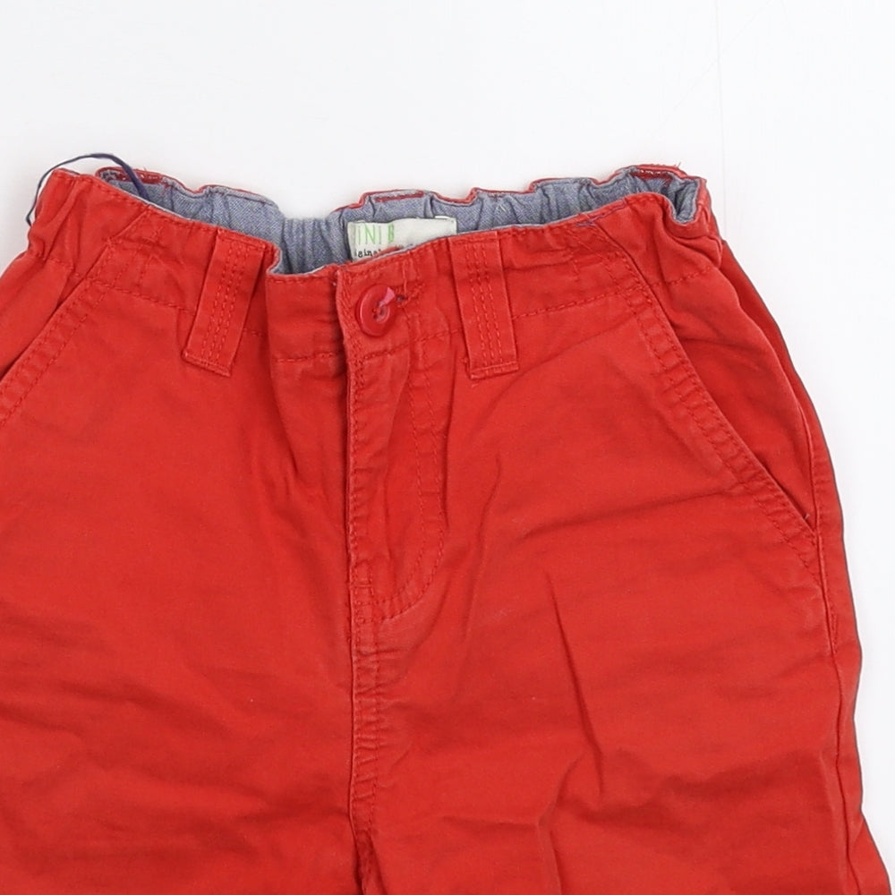 Mini B Boys Red   Chino Shorts Size 6-7 Years