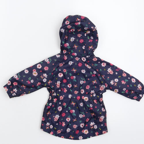 Primark Girls Blue Floral  Rain Coat Coat Size 3-6 Months