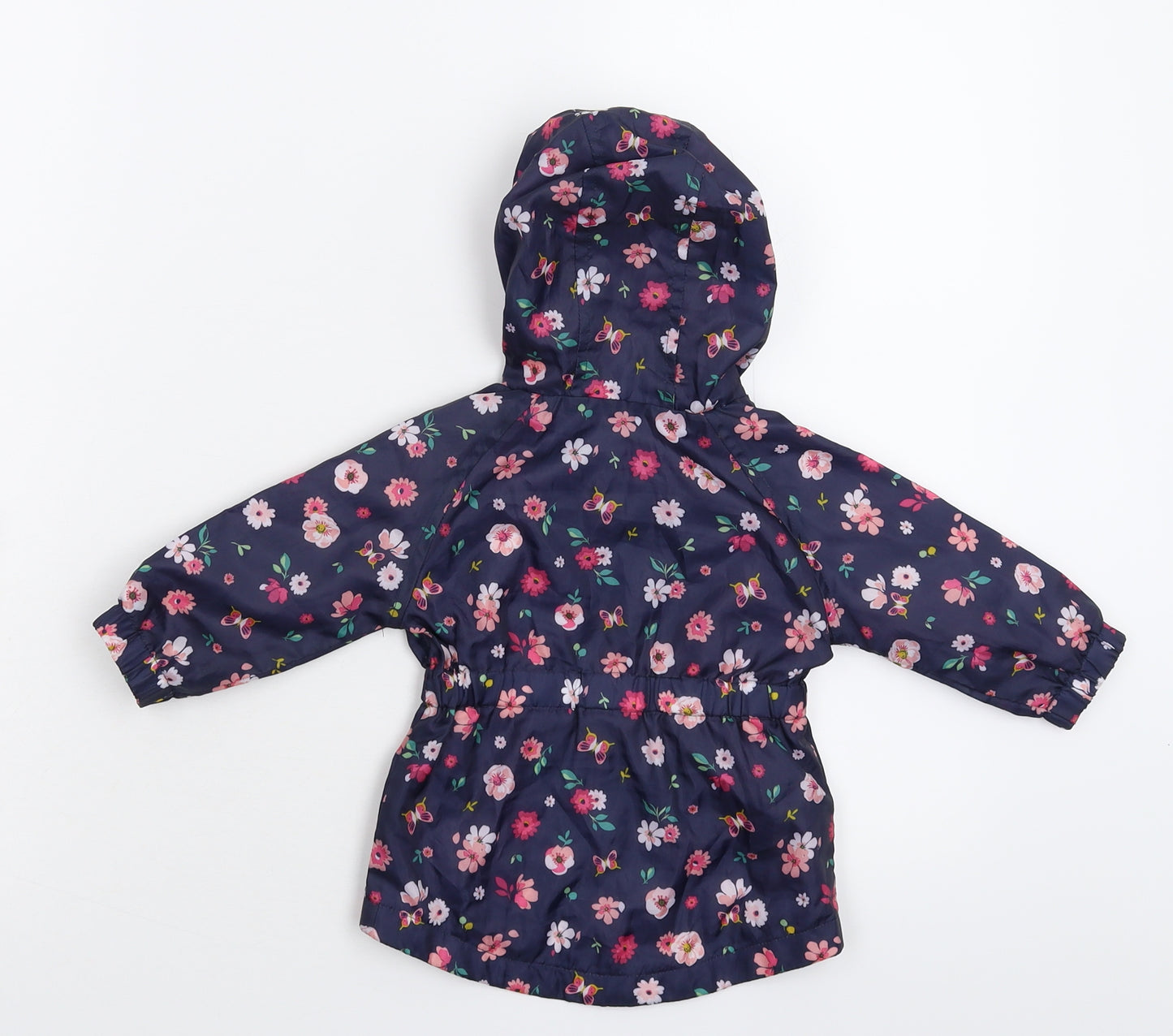 Primark Girls Blue Floral  Rain Coat Coat Size 3-6 Months