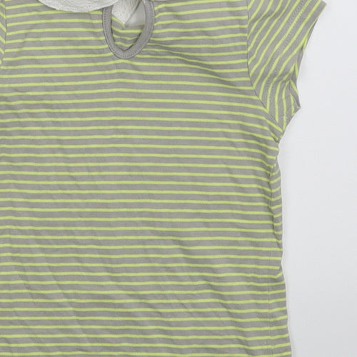 TU Girls Grey Striped  Basic T-Shirt Size 9-12 Months