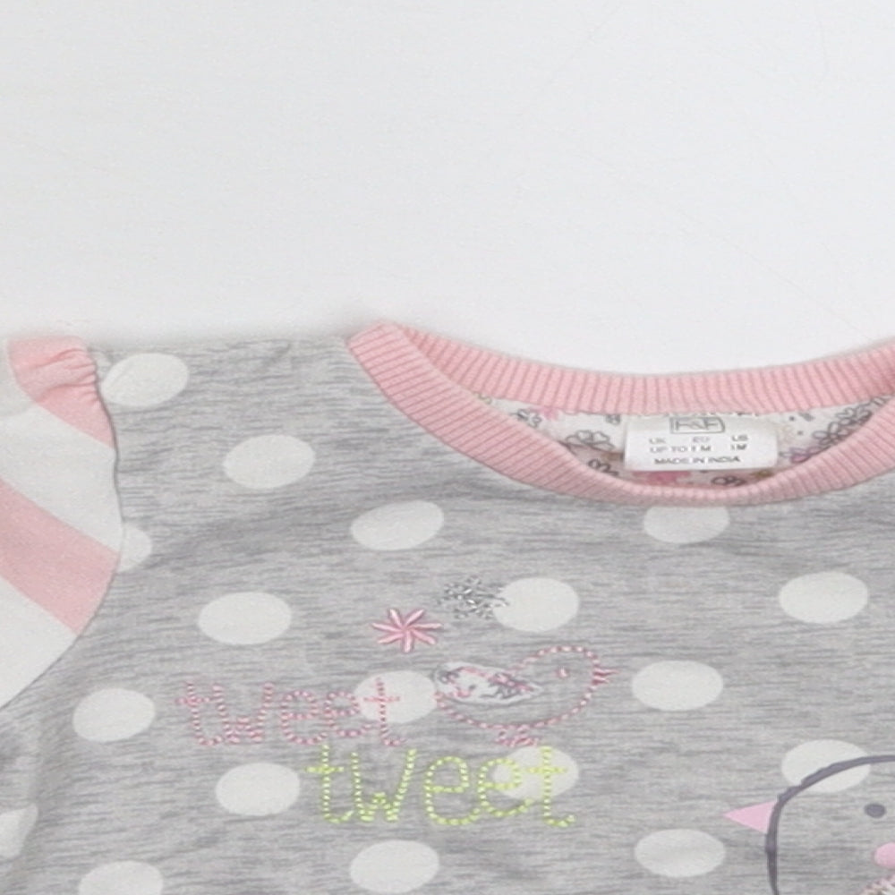 F&F Girls Multicoloured Floral  Basic T-Shirt Size Newborn