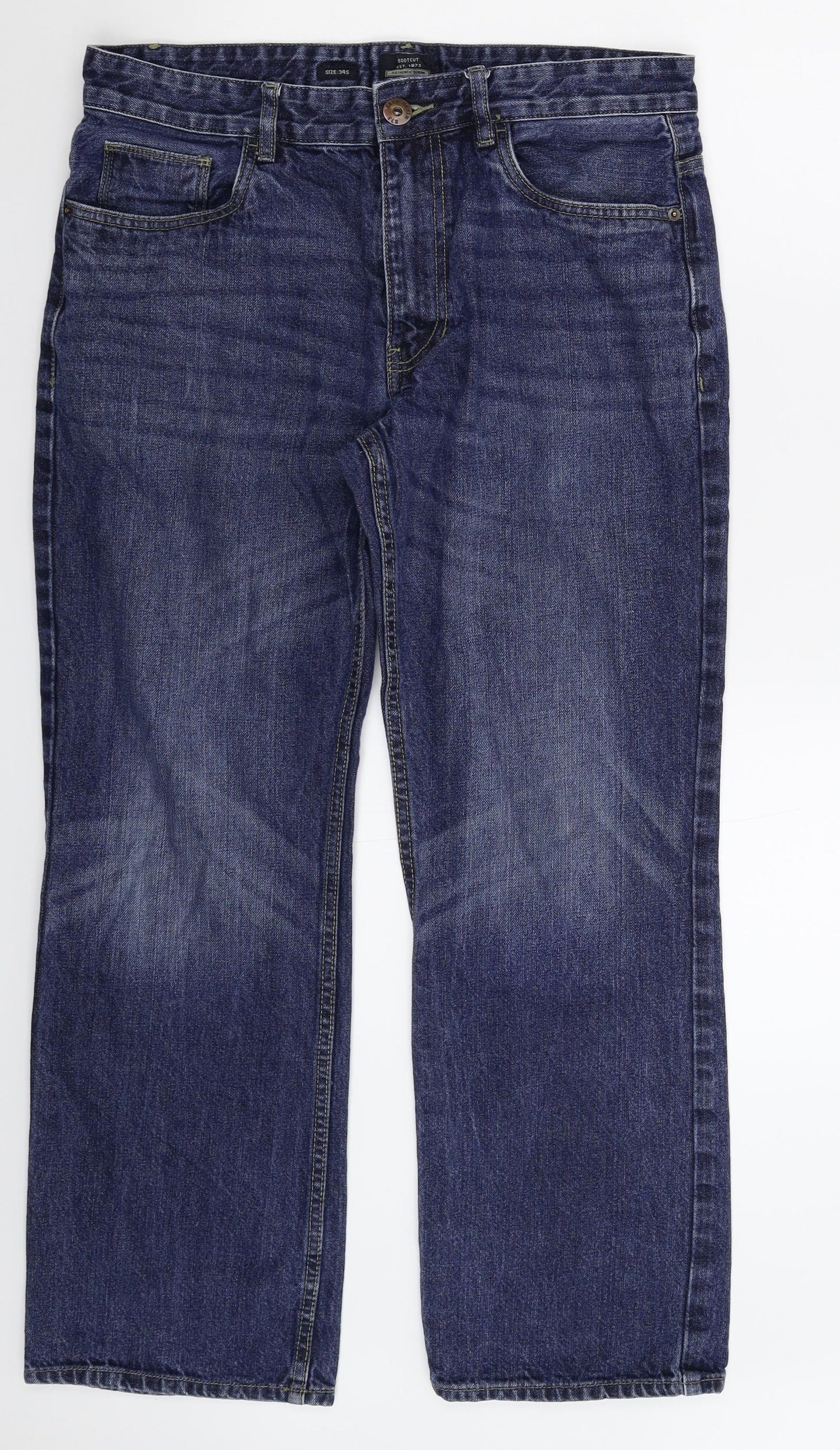 Easy Mens Blue  Denim Bootcut Jeans Size 34 L28 in