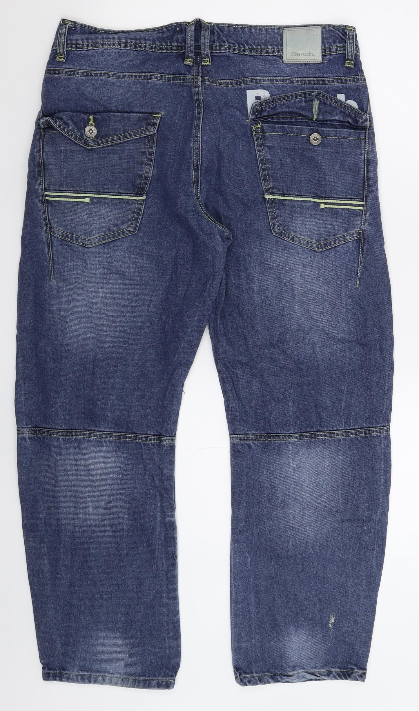 Bench Mens Blue  Denim Straight Jeans Size 32 L30 in