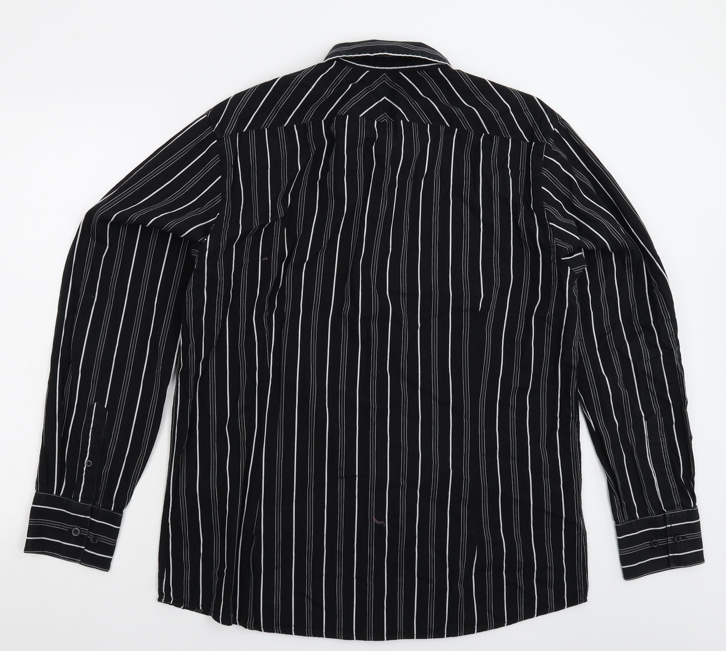 UrbanSpirit Mens Black Striped   Button-Up Size XL