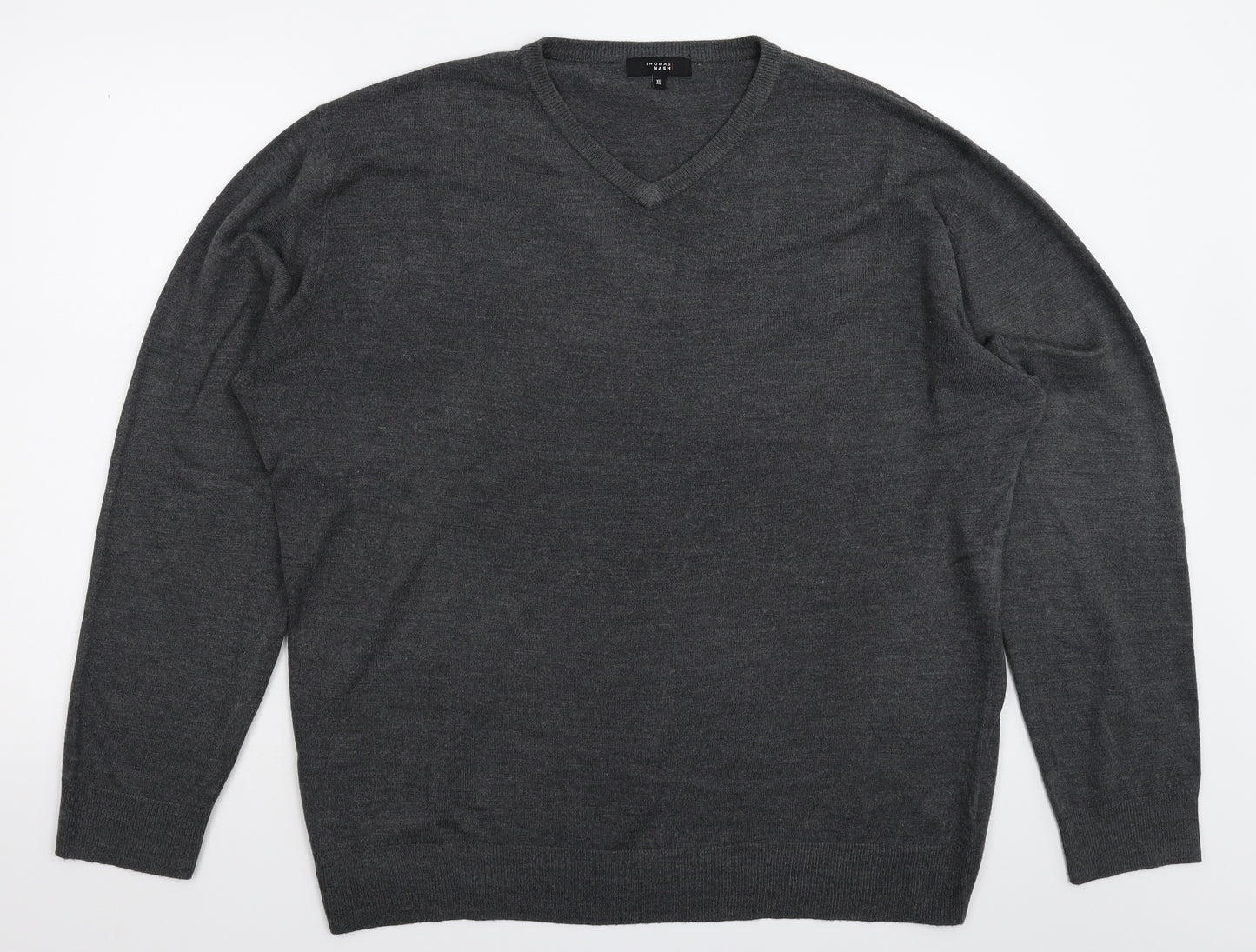 Thomas Nash Mens Grey  Knit Pullover Jumper Size XL