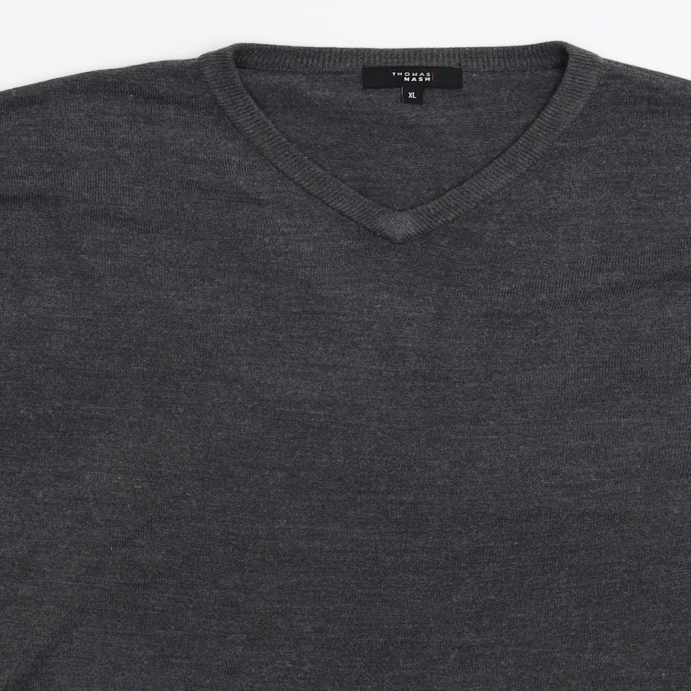 Thomas Nash Mens Grey  Knit Pullover Jumper Size XL
