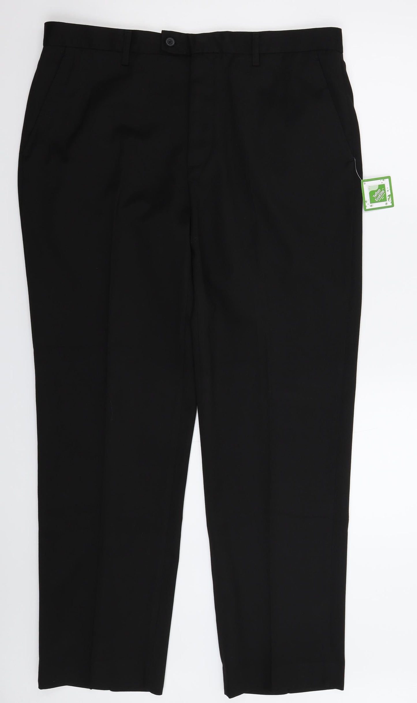 George Mens Black   Dress Pants Trousers Size 38 L31 in