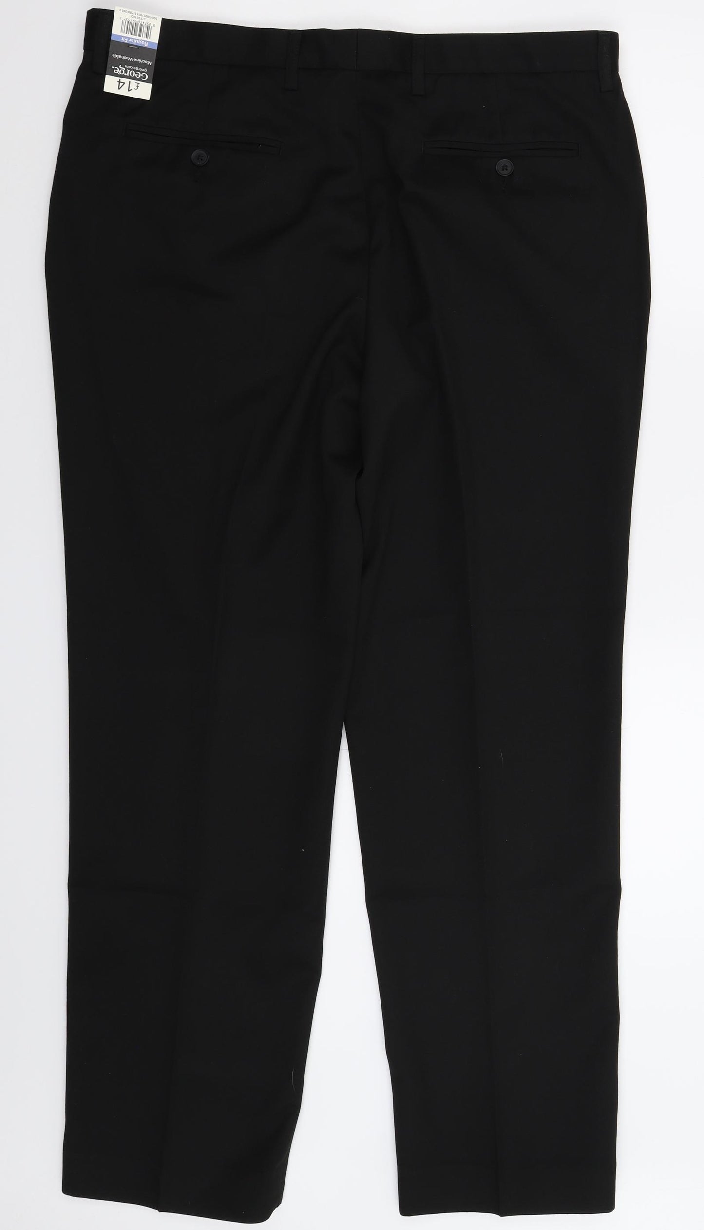 George Mens Black   Dress Pants Trousers Size 38 L31 in