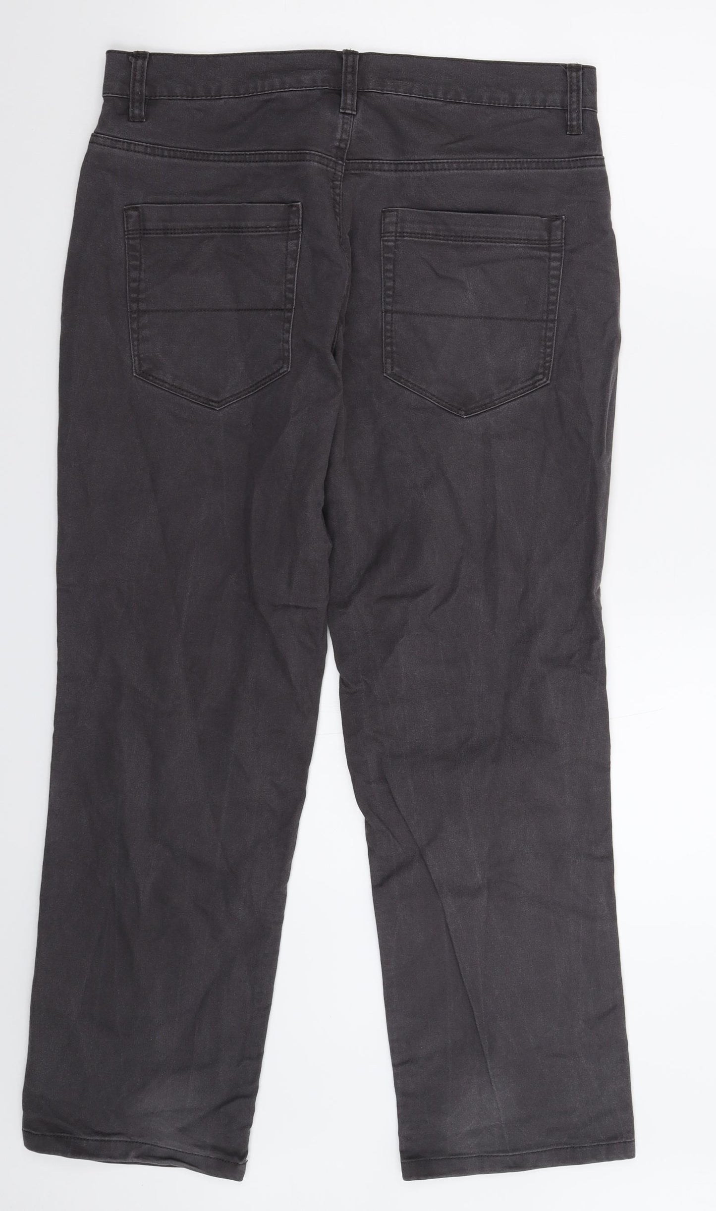 George Mens Grey  Denim Straight Jeans Size 34 L30 in