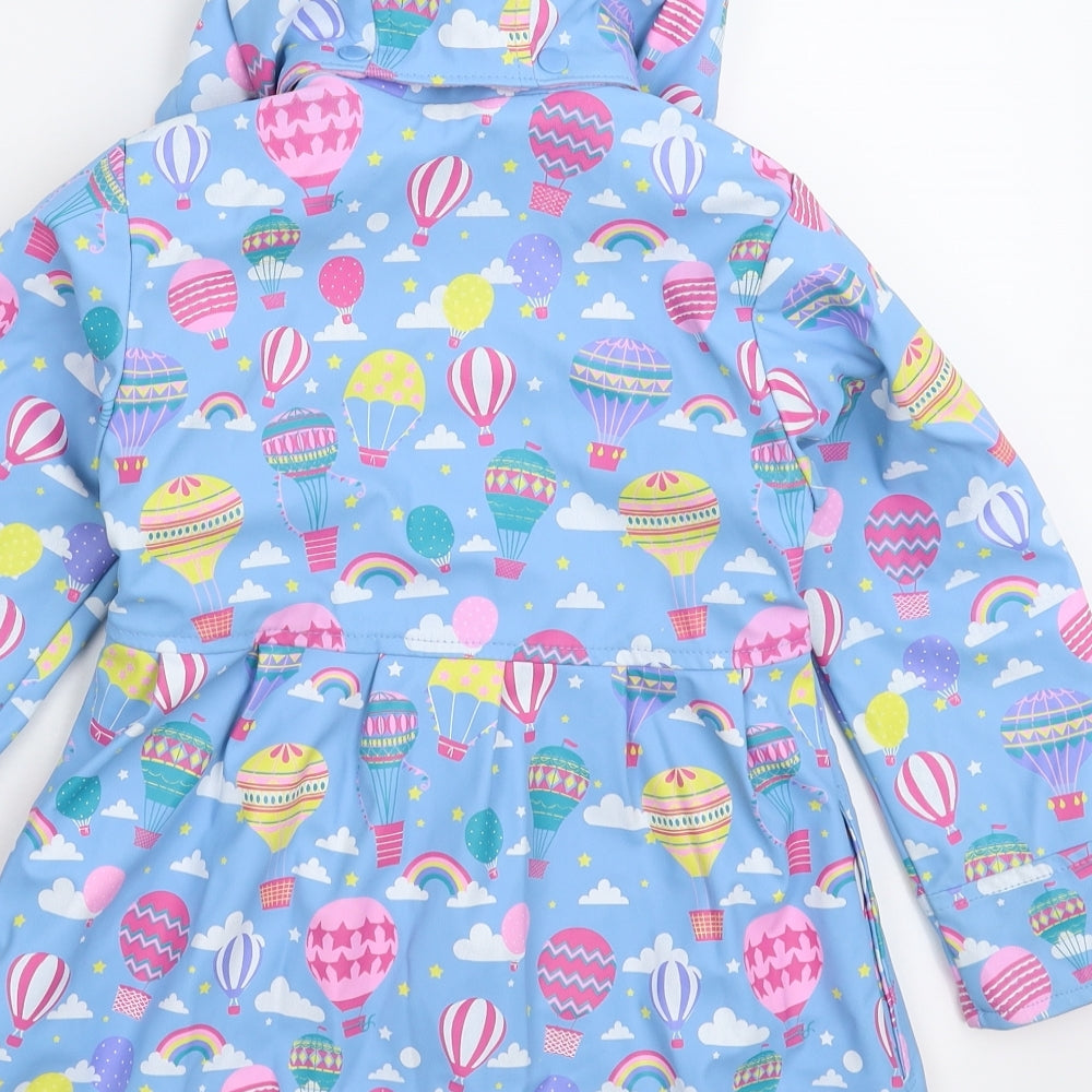 Minoti Girls Blue   Rain Coat Coat Size 5-6 Years