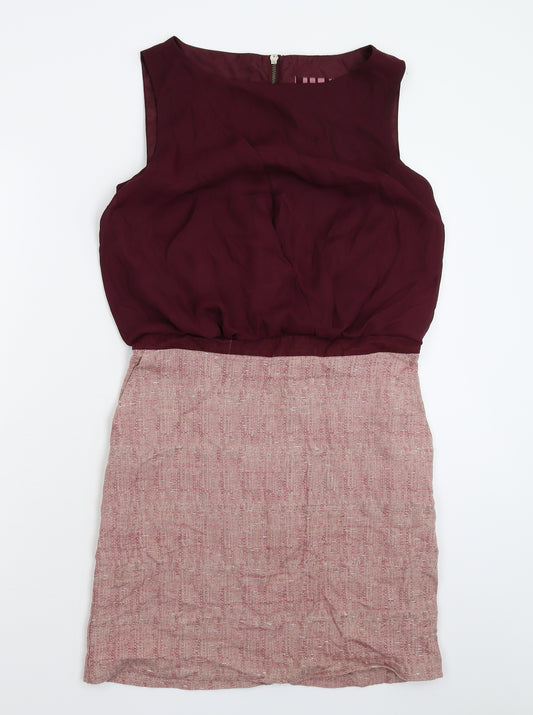 Front view of Next women’s pink mini, size UK 12