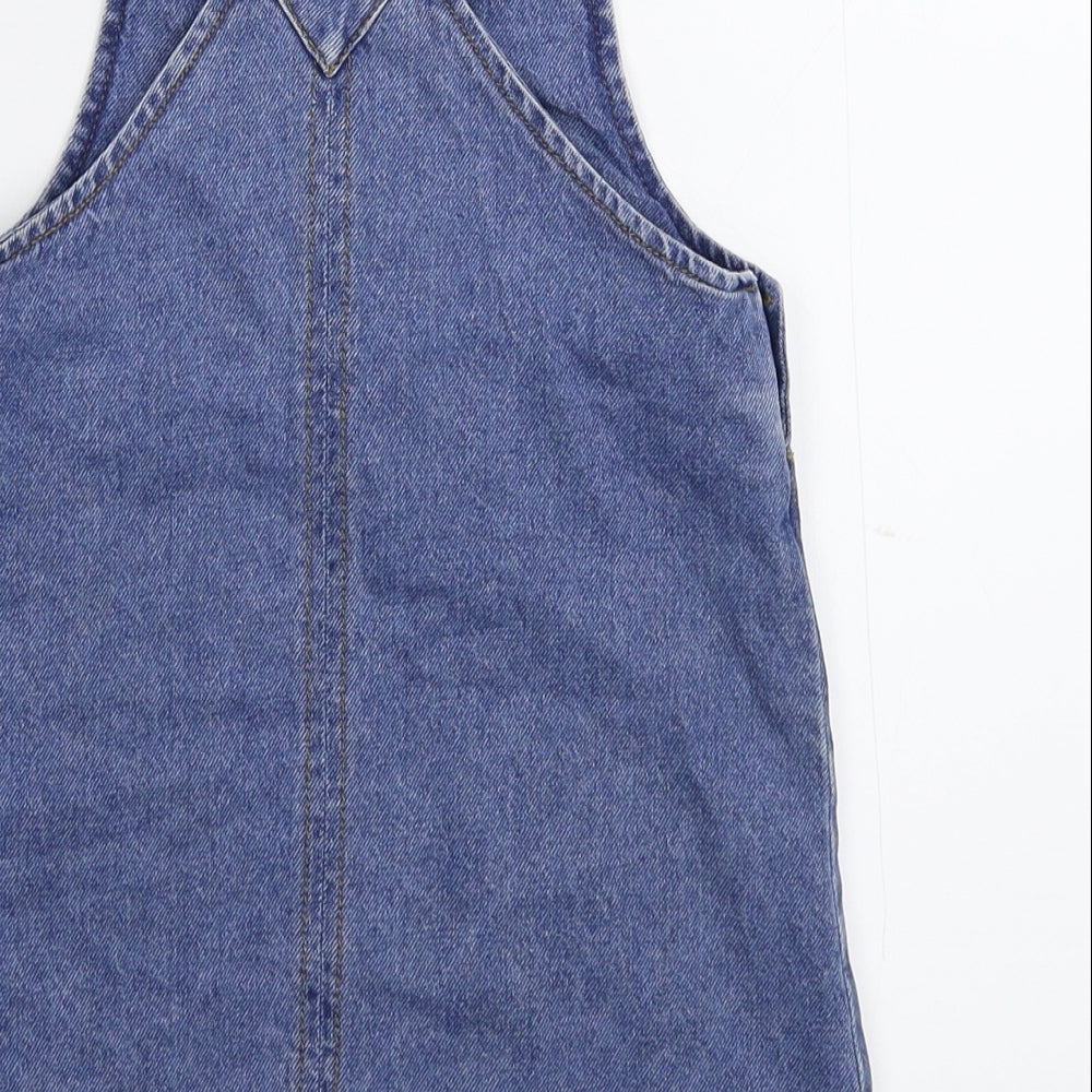 Nutmeg Girls Blue  Denim Pinafore/Dungaree Dress  Size 6 Years