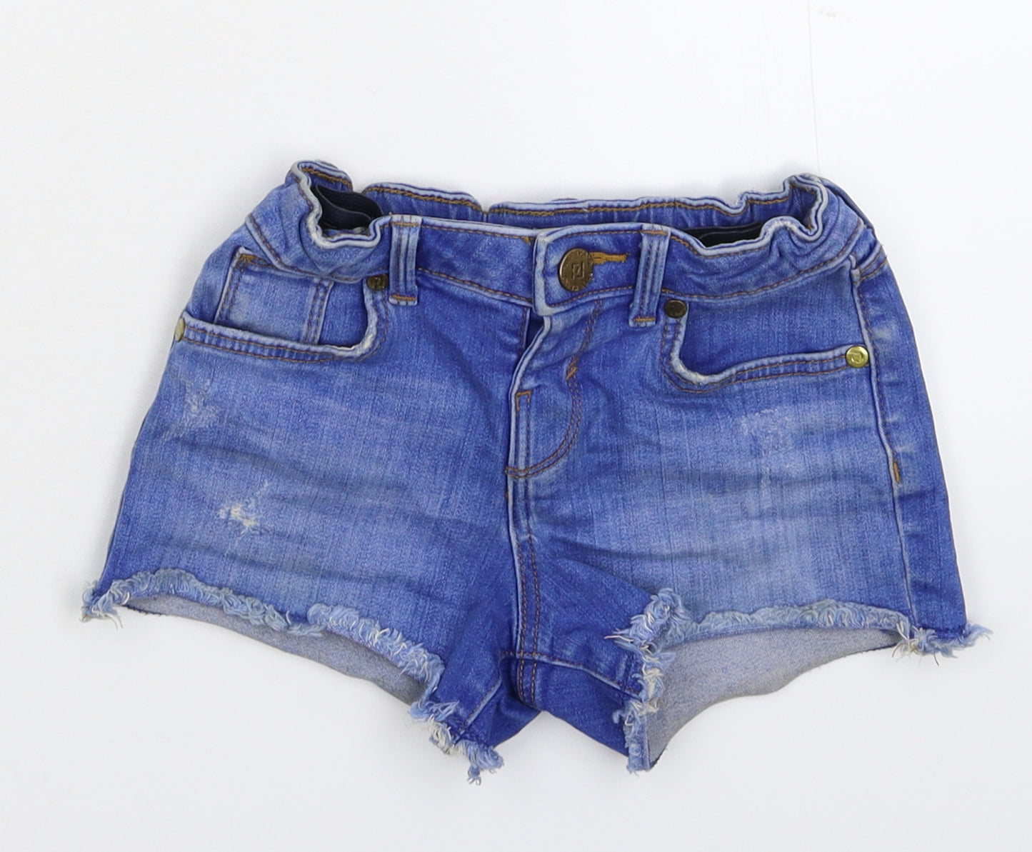 River Island Girls Blue  Denim Hot Pants Shorts Size 3-4 Years