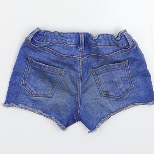 River Island Girls Blue  Denim Hot Pants Shorts Size 3-4 Years