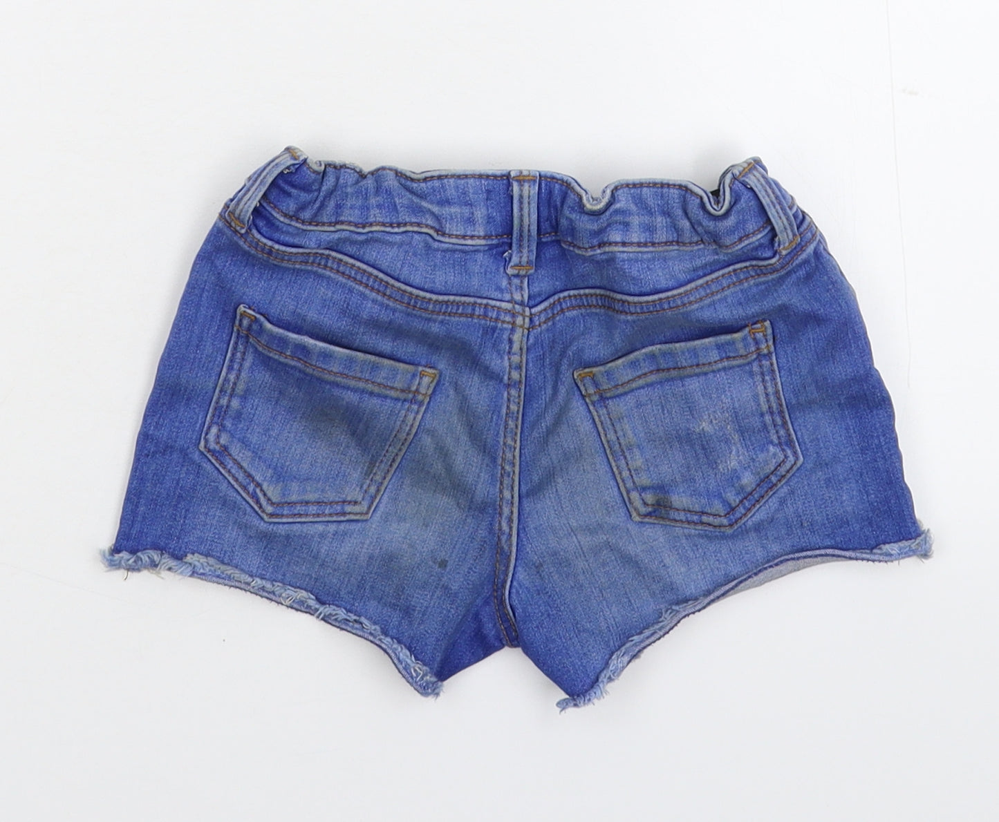 River Island Girls Blue  Denim Hot Pants Shorts Size 3-4 Years