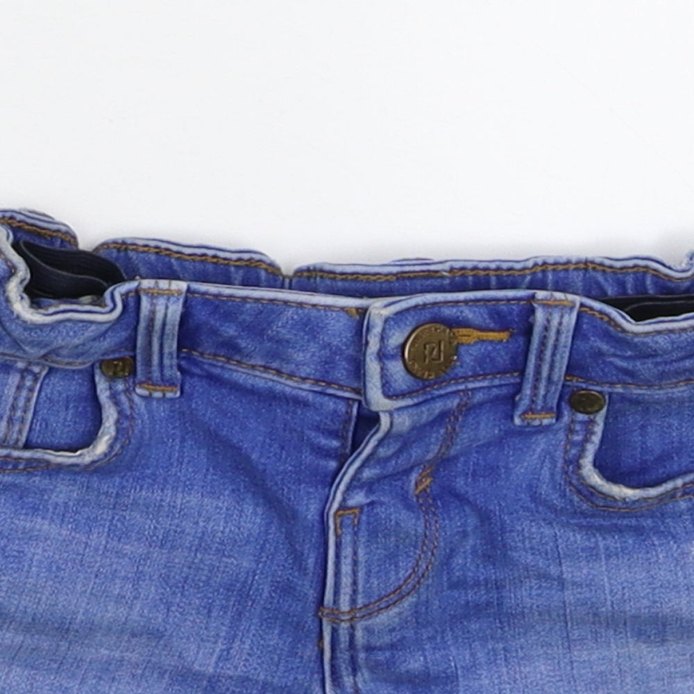 River Island Girls Blue  Denim Hot Pants Shorts Size 3-4 Years