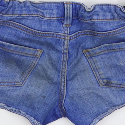 River Island Girls Blue  Denim Hot Pants Shorts Size 3-4 Years