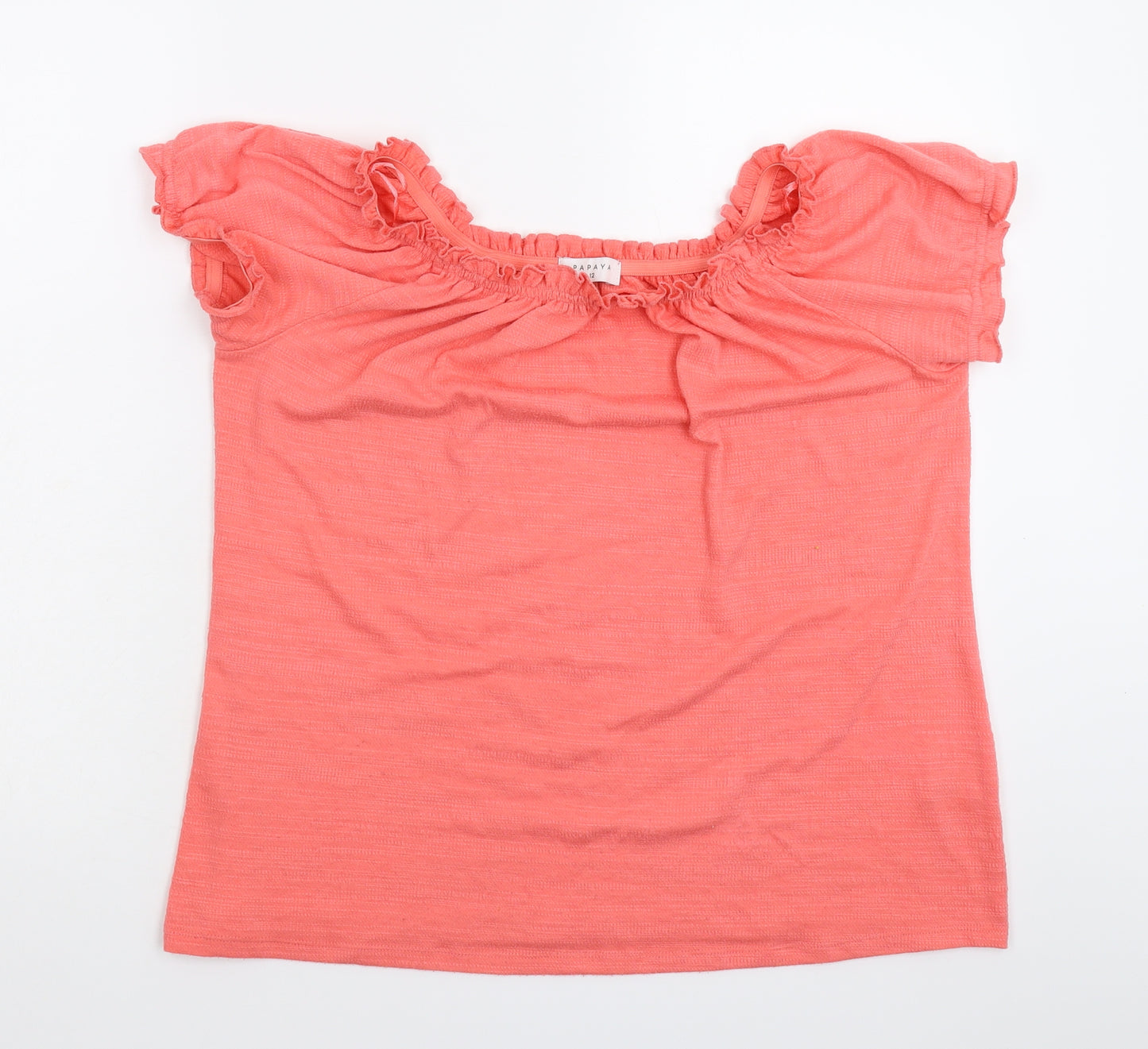 Papaya Womens Pink   Basic T-Shirt Size 12