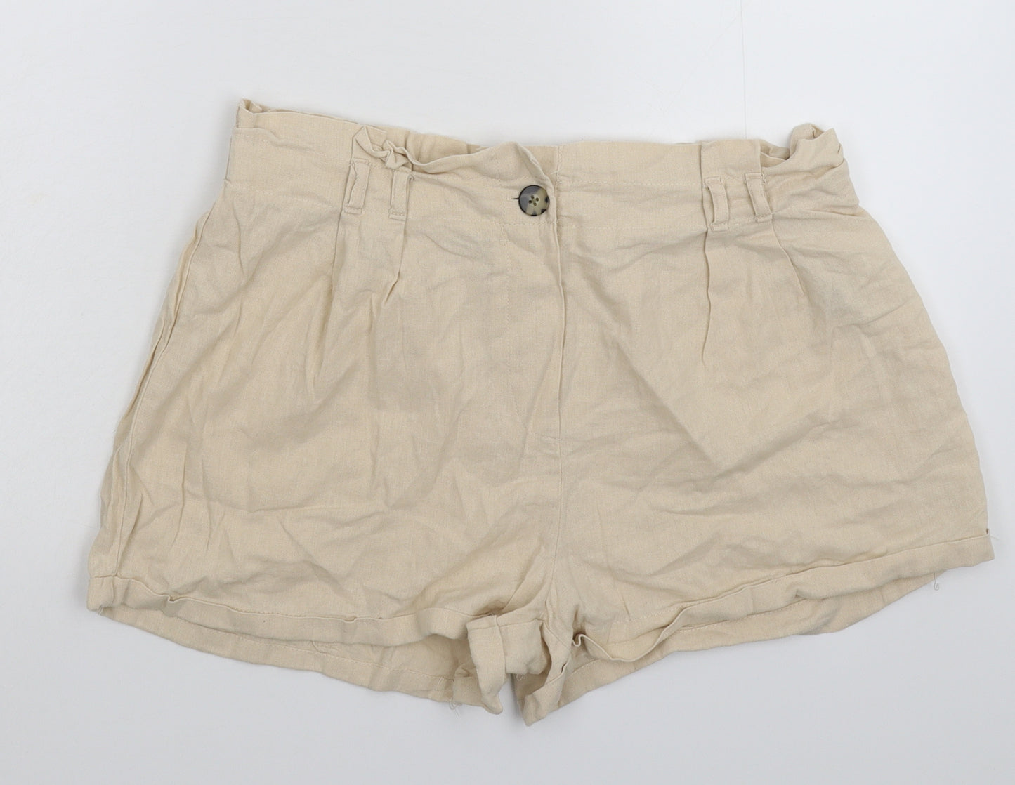 Primark Womens Beige   Hot Pants Shorts Size 14