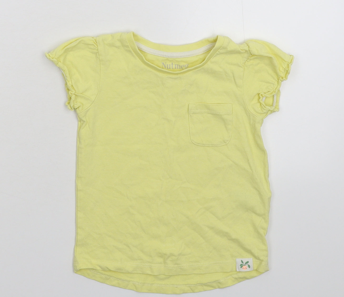 Nutmeg Girls Yellow   Basic T-Shirt Size 3-4 Years