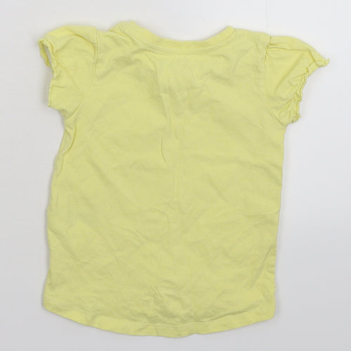 Nutmeg Girls Yellow   Basic T-Shirt Size 3-4 Years
