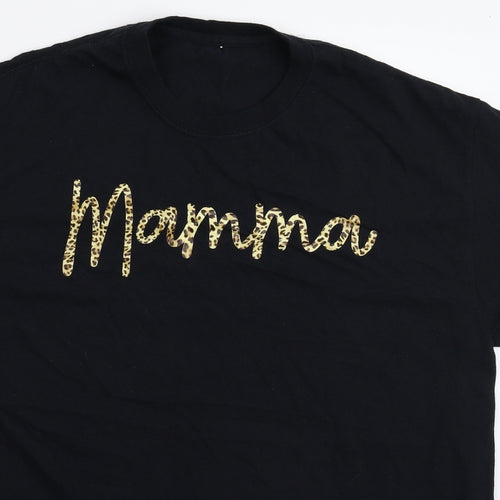 Mamma Mens Black    T-Shirt Size M