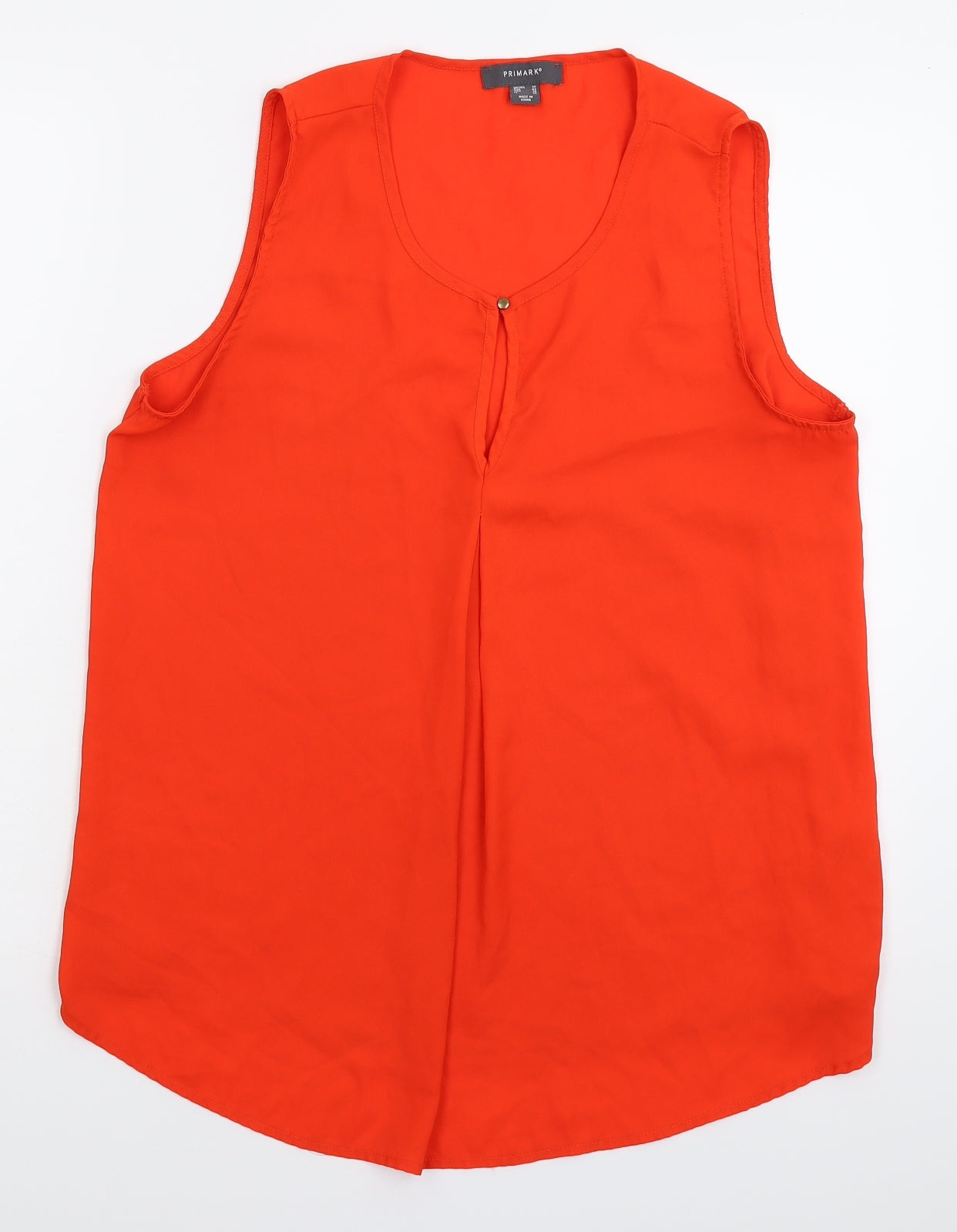Primark Womens Orange   Basic Tank Size 14