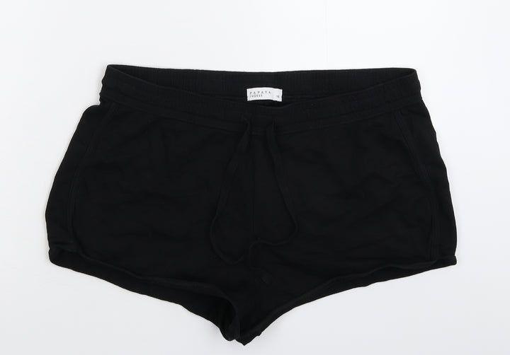 Papaya Womens Black Hot Pants Shorts Size 14