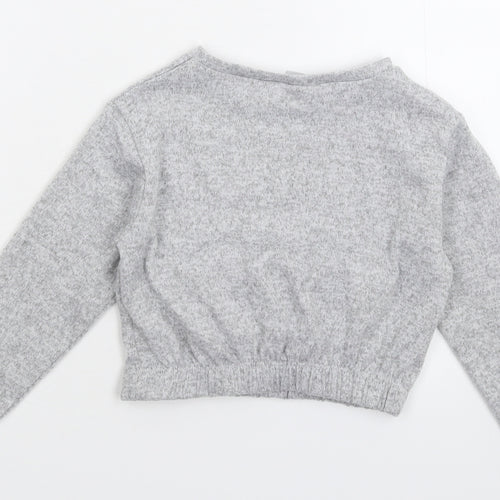 Matalan Girls Grey   Pullover Jumper Size 4 Years