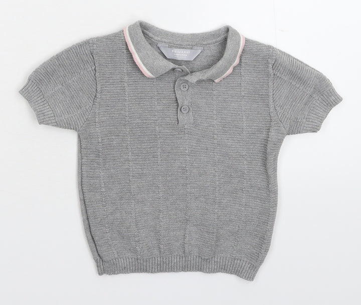 Primark Baby Grey  Knit Pullover Jumper Size 9-12 Months