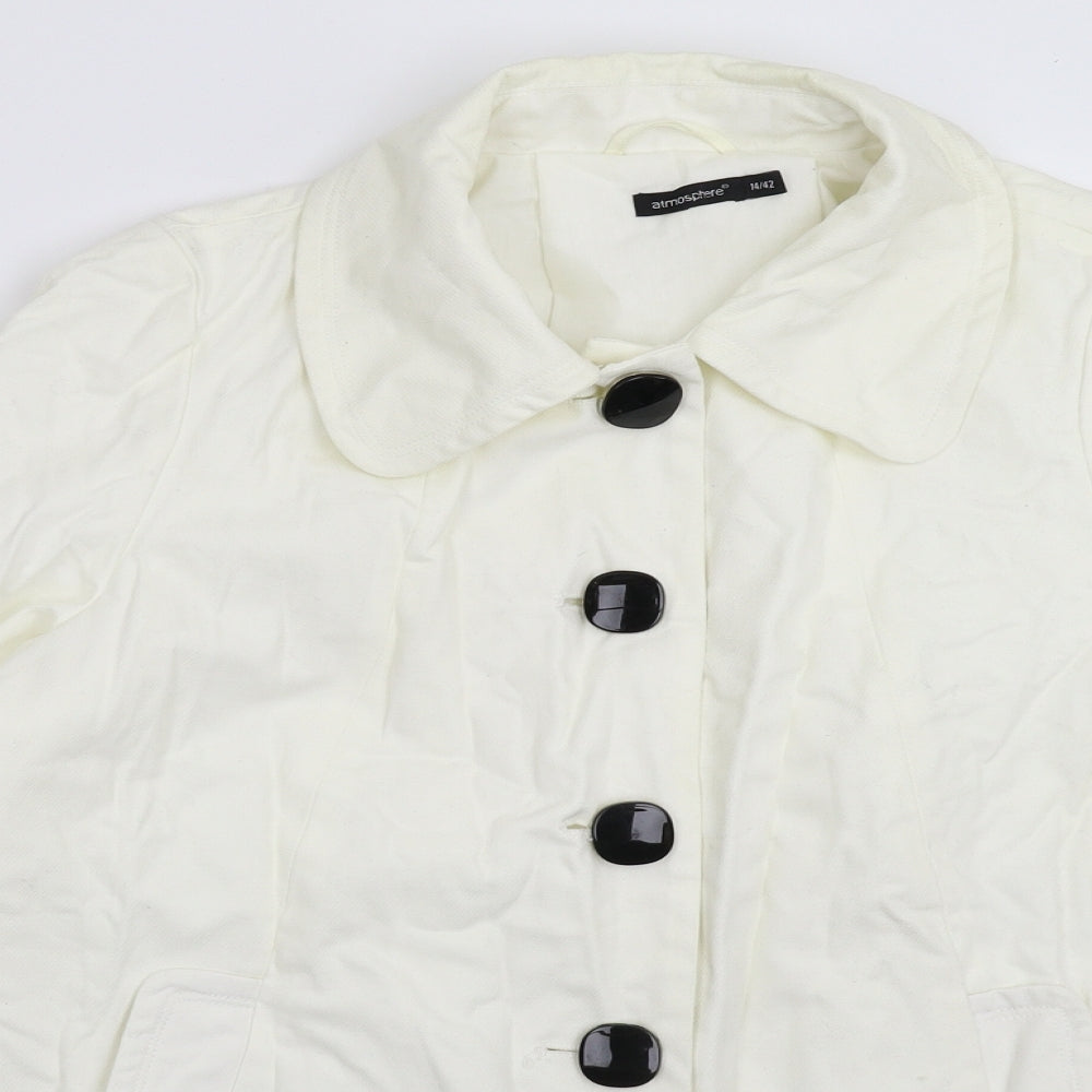 Atmosphere Womens White   Pea Coat Coat Size 14