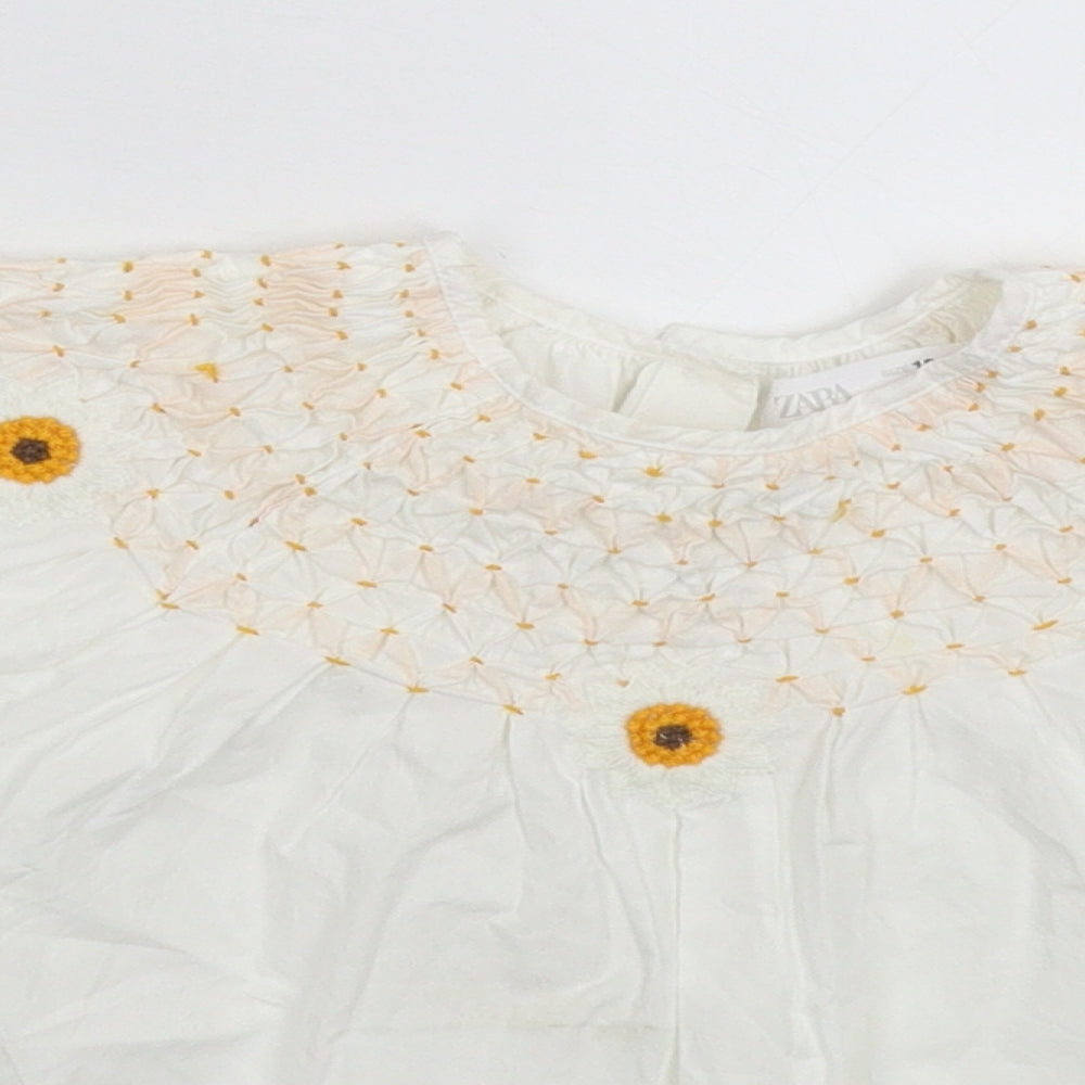 Zara Girls White   Shirt Dress  Size 18-24 Months