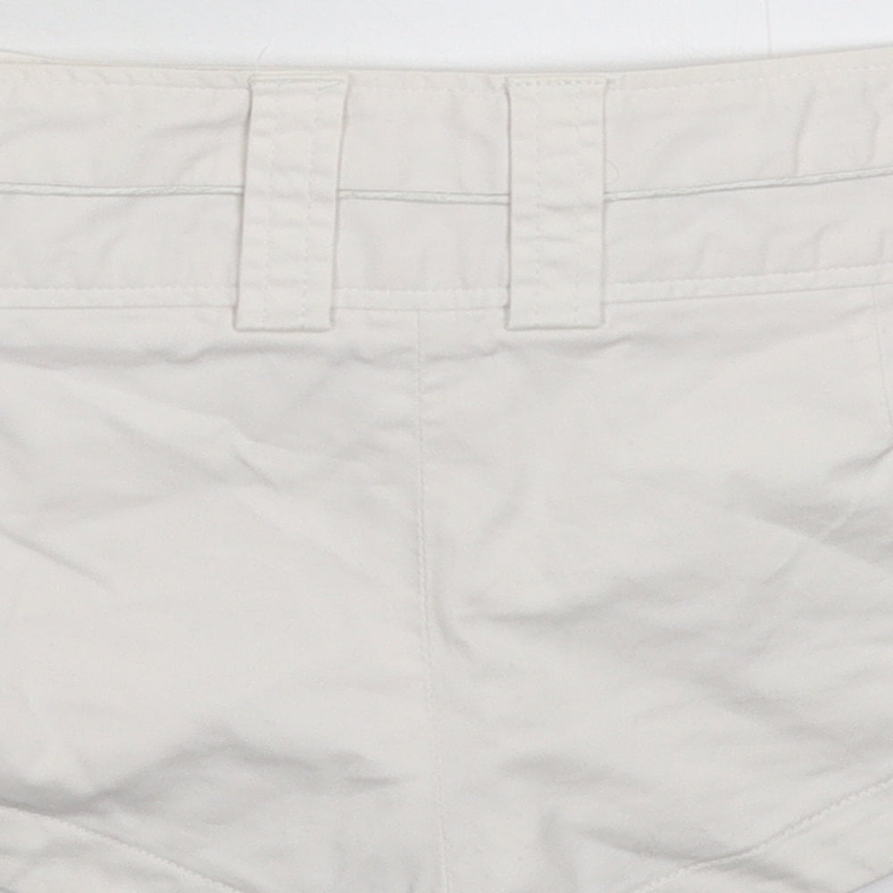 River Island Womens White  Denim Hot Pants Shorts Size 10