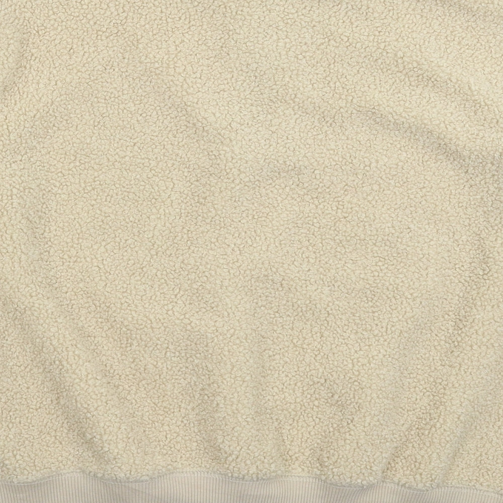 Topshop Womens Beige  Fleece Jacket  Size 6  - Oversized