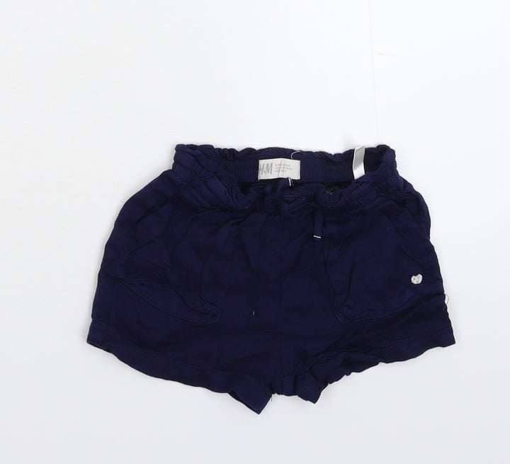 H&M Girls Blue   Hot Pants Shorts Size 3-4 Years
