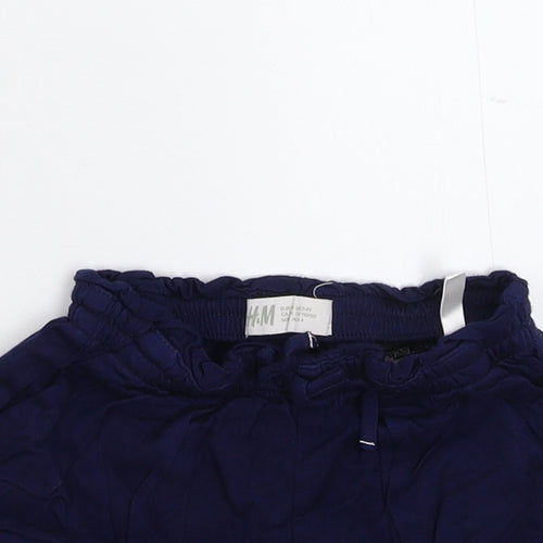 H&M Girls Blue   Hot Pants Shorts Size 3-4 Years