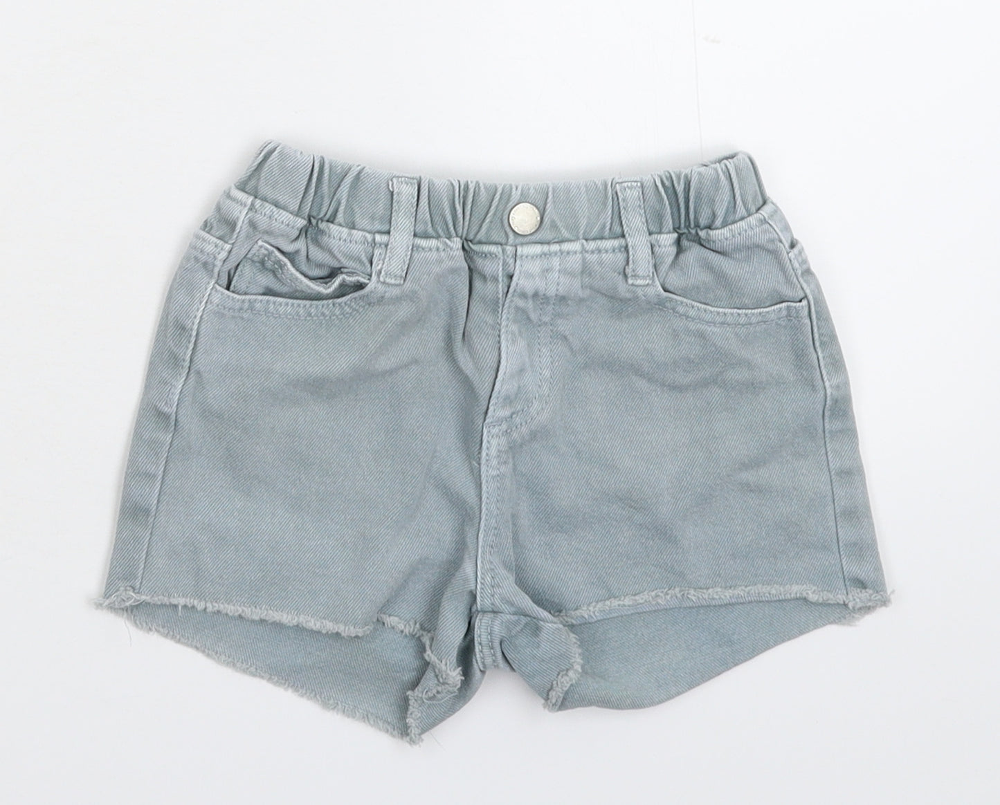 Zara Girls Grey  Denim Hot Pants Shorts Size 2-3 Years