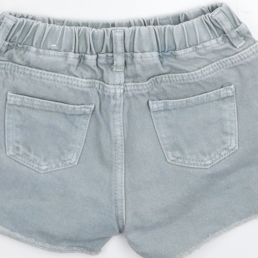 Zara Girls Grey  Denim Hot Pants Shorts Size 2-3 Years